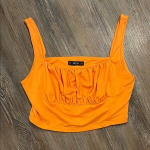 SHEIN Vibrant Orange Crop Top